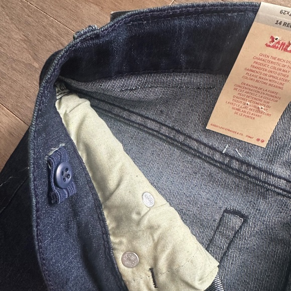 NWT Levi's Dark Blue Straight boys Jeans - size 14 (youth( - Picture 5 of 7